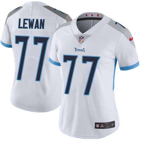 Nike Titans #77 Taylor Lewan White Women's Stitched NFL Vapor Untouchable Limited Jersey