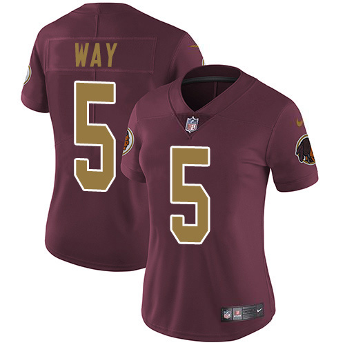 Nike Redskins #5 Tress Way Burgundy Alternate Women's Stitched NFL Vapor Untouchable Limited Jersey