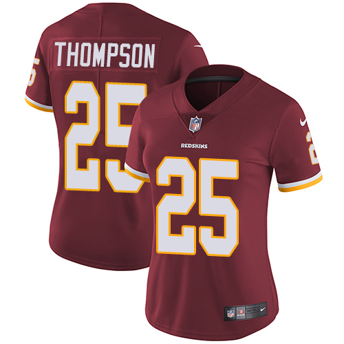 Nike Redskins #25 Chris Thompson Burgundy Red Team Color Women's Stitched NFL Vapor Untouchable Limited Jersey