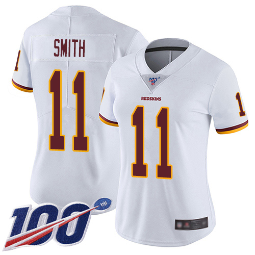 Nike Redskins #11 Alex Smith White Women's Stitched NFL 100th Season Vapor Limited Jersey