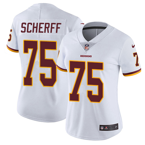 Nike Redskins #75 Brandon Scherff White Women's Stitched NFL Vapor Untouchable Limited Jersey