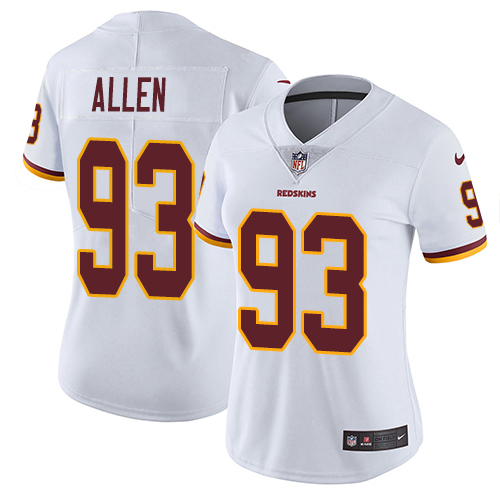 Nike Redskins #93 Jonathan Allen White Women's Stitched NFL Vapor Untouchable Limited Jersey