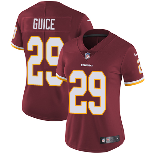 Nike Redskins #29 Derrius Guice Burgundy Red Team Color Women's Stitched NFL Vapor Untouchable Limited Jersey