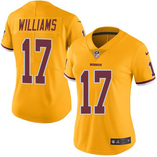 Nike Redskins #17 Doug Williams Gold Women's Stitched NFL Limited Rush Jersey