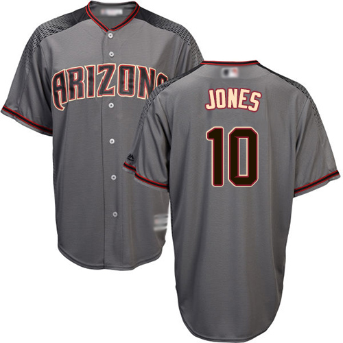 Diamondbacks #10 Adam Jones Gray Road Women's Stitched MLB Jersey