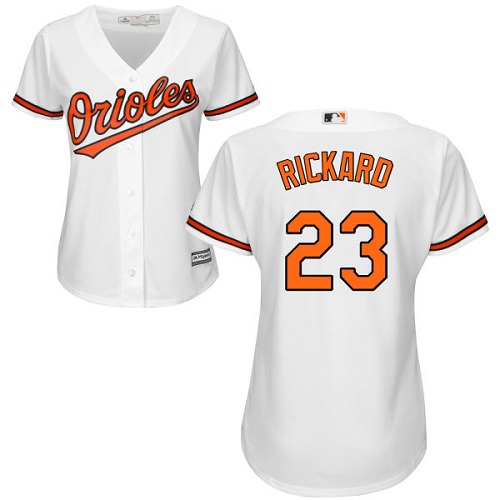 Orioles #23 Joey Rickard White Home Women's Stitched MLB Jersey