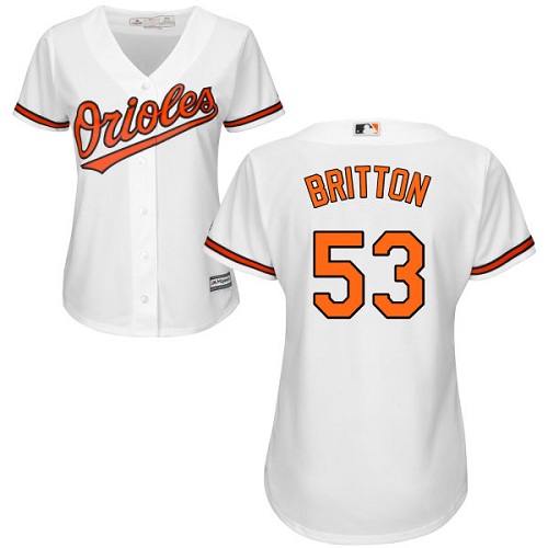 Orioles #53 Zach Britton White Home Women's Stitched MLB Jersey