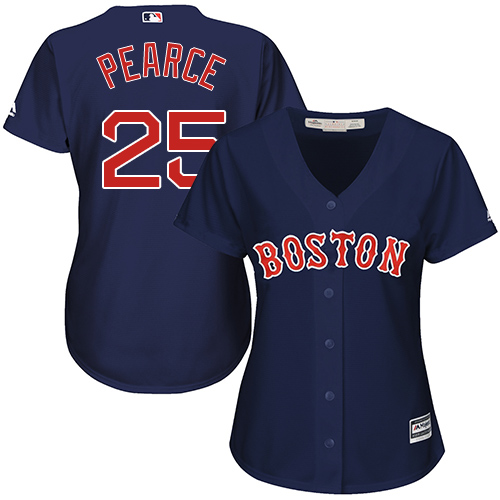 Red Sox #25 Steve Pearce Navy Blue Alternate Women's Stitched MLB Jersey