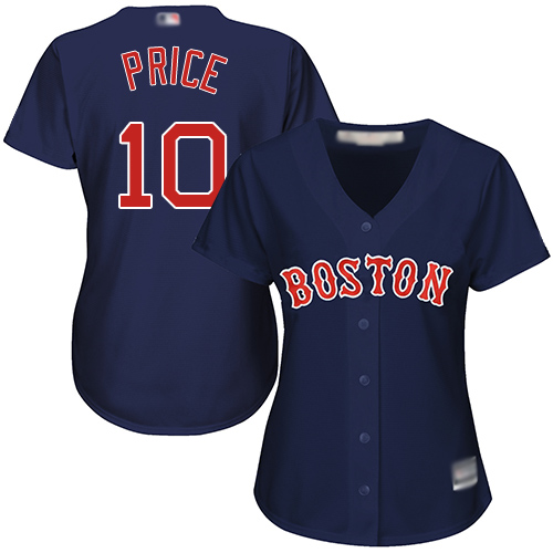 Red Sox #10 David Price Navy Blue Alternate Women's Stitched MLB Jersey