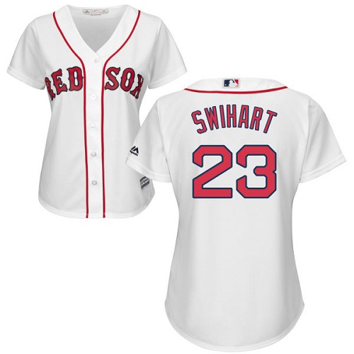 Red Sox #23 Blake Swihart White Home Women's Stitched MLB Jersey