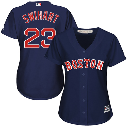 Red Sox #23 Blake Swihart Navy Blue Alternate Women's Stitched MLB Jersey
