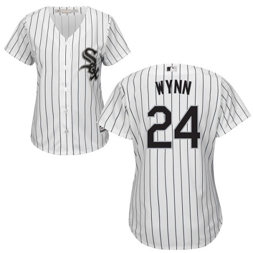 White Sox #24 Early Wynn White(Black Strip) Home Women's Stitched MLB Jersey