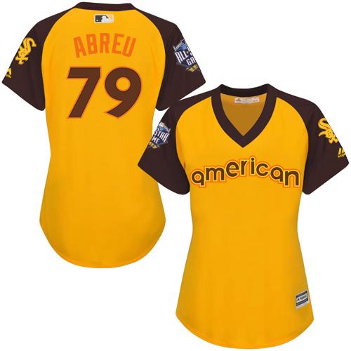 White Sox #79 Jose Abreu Gold 2016 All-Star American League Women's Stitched MLB Jersey