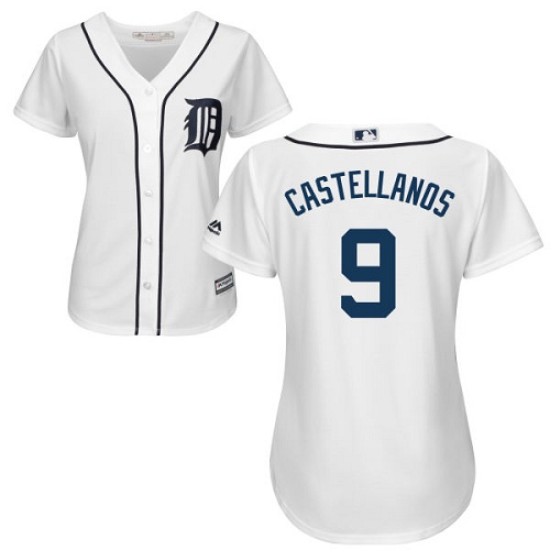 Tigers #9 Nick Castellanos White Home Women's Stitched MLB Jersey