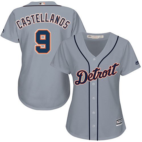 Tigers #9 Nick Castellanos Grey Road Women's Stitched MLB Jersey