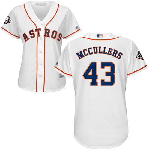 Astros #43 Lance McCullers White Home 2019 World Series Bound Women's Stitched MLB Jersey