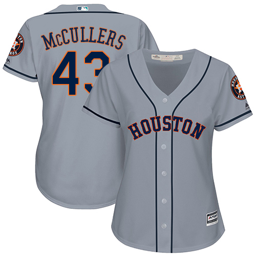 Astros #43 Lance McCullers Grey Road Women's Stitched MLB Jersey