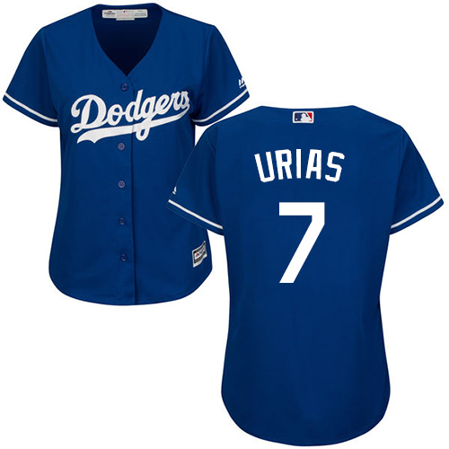 Dodgers #7 Julio Urias Blue Alternate Women's Stitched MLB Jersey