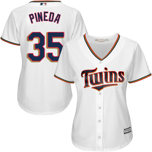 Twins #35 Michael Pineda White Home Women's Stitched MLB Jersey