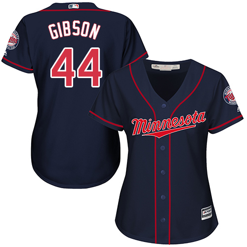 Twins #44 Kyle Gibson Navy Blue Alternate Women's Stitched MLB Jersey