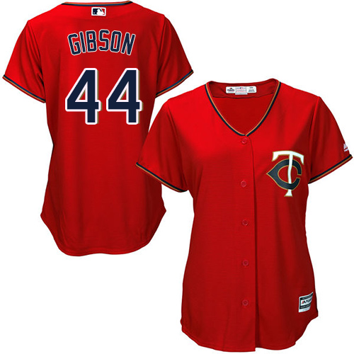 Twins #44 Kyle Gibson Red Alternate Women's Stitched MLB Jersey