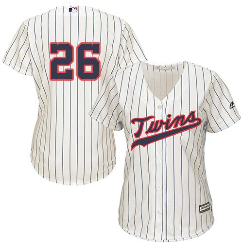 Twins #26 Max Kepler Cream Strip Alternate Women's Stitched MLB Jersey