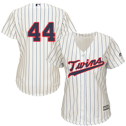 Twins #44 Kyle Gibson Cream Strip Alternate Women's Stitched MLB Jersey
