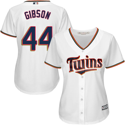 Twins #44 Kyle Gibson White Home Women's Stitched MLB Jersey