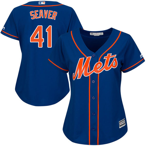 Mets #41 Tom Seaver Blue Alternate Women's Stitched MLB Jersey