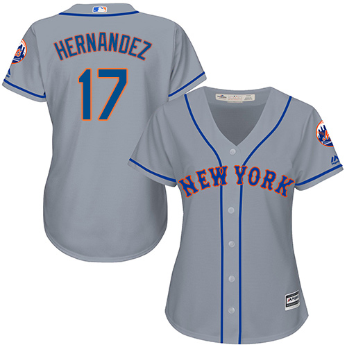 Mets #17 Keith Hernandez Grey Road Women's Stitched MLB Jersey