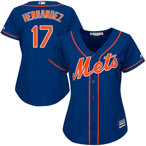 Mets #17 Keith Hernandez Blue Alternate Women's Stitched MLB Jersey