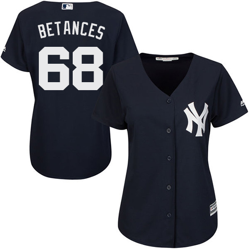 Yankees #68 Dellin Betances Navy Blue Alternate Women's Stitched MLB Jersey