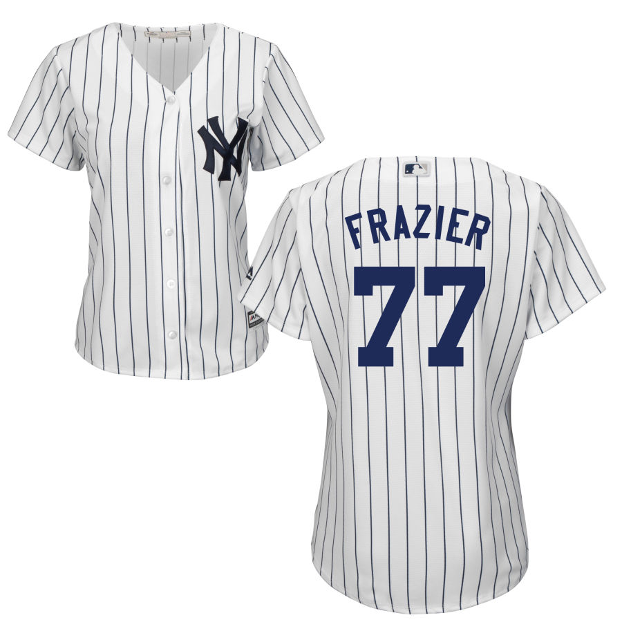 New York Yankees #77 Clint Frazier White Majestic Women's Cool Base Stitched MLB Jersey