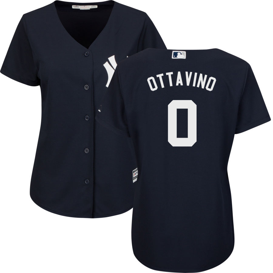 Yankees #0 Adam Ottavino Navy Women's Cool Base Stitched MLB Jersey