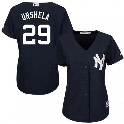 Yankees #29 Gio Urshela Navy Blue Alternate Women's Stitched MLB Jersey