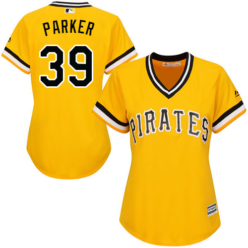 Pirates #39 Dave Parker Gold Alternate Women's Stitched MLB Jersey