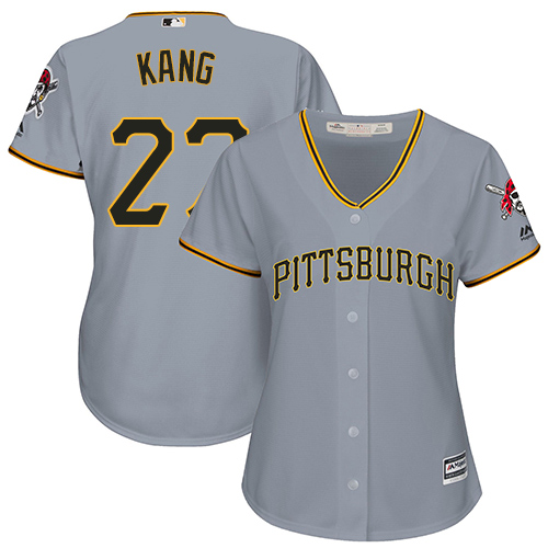 Pirates #27 Jung-ho Kang Grey Road Women's Stitched MLB Jersey