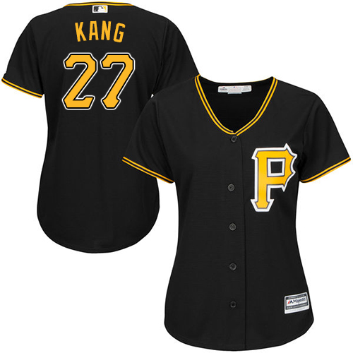 Pirates #27 Jung-ho Kang Black Alternate Women's Stitched MLB Jersey