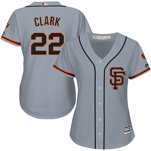 Giants #22 Will Clark Grey Road 2 Women's Stitched MLB Jersey