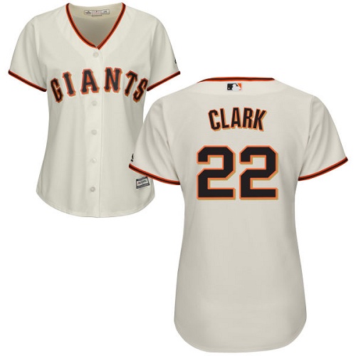 Giants #22 Will Clark Cream Home Women's Stitched MLB Jersey