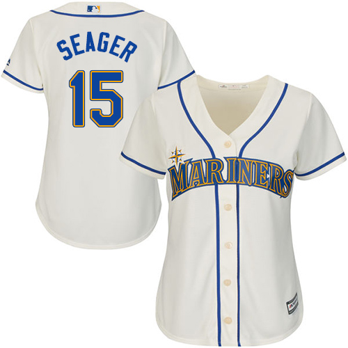 Mariners #15 Kyle Seager Cream Alternate Women's Stitched MLB Jersey