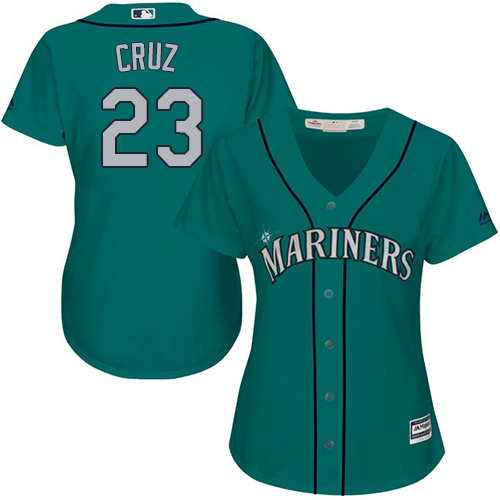 Mariners #23 Nelson Cruz Green Alternate Women's Stitched MLB Jersey