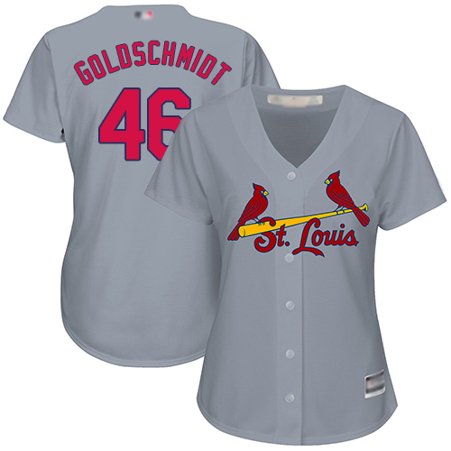 Cardinals #46 Paul Goldschmidt Grey Road Women's Stitched MLB Jersey