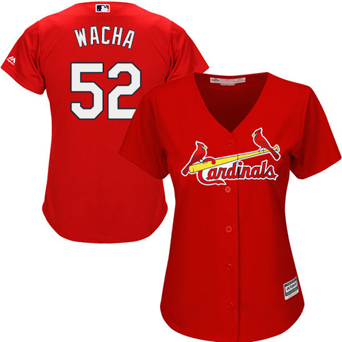 Cardinals #52 Michael Wacha Red Alternate Women's Stitched MLB Jersey