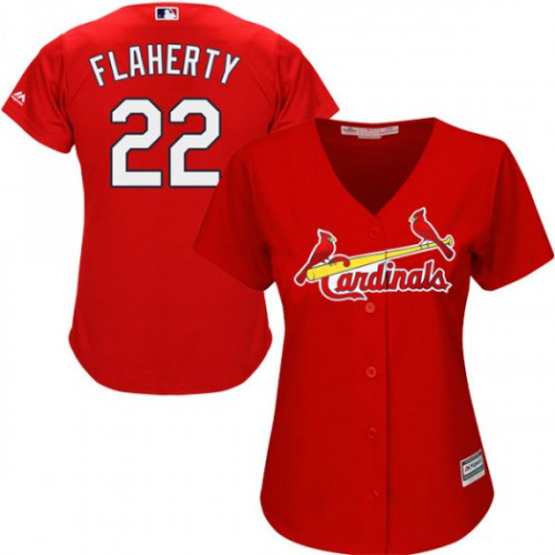 Cardinals #22 Jack Flaherty Red Alternate Women's Stitched MLB Jersey