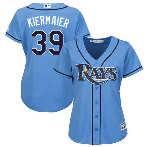 Rays #39 Kevin Kiermaier Light Blue Alternate Women's Stitched MLB Jersey