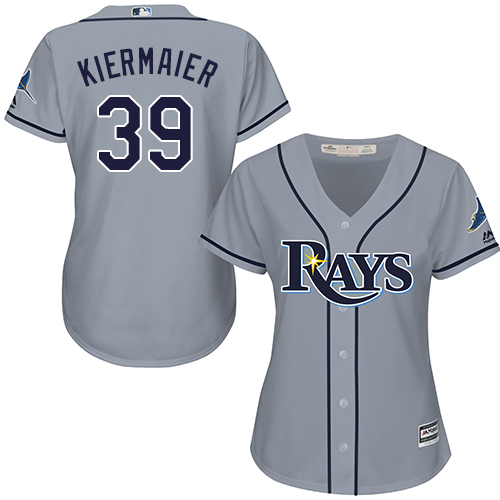 Rays #39 Kevin Kiermaier Grey Road Women's Stitched MLB Jersey
