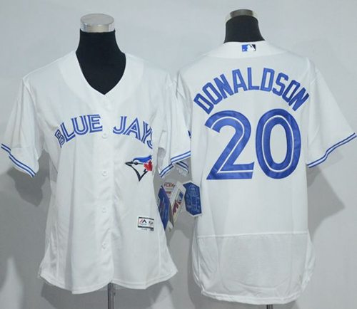 Blue Jays #20 Josh Donaldson White Flexbase Authentic Women's Stitched MLB Jersey