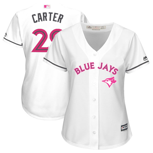 Blue Jays #29 Joe Carter White Mother's Day Cool Base Women's Stitched MLB Jersey