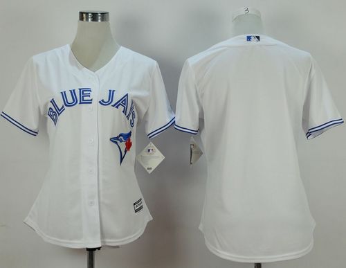 Blue Jays Blank White Women's Fashion Stitched MLB Jersey